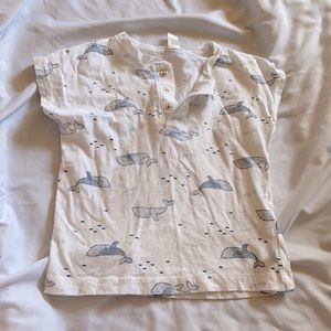 Toddler boys whale shirt- size 24M